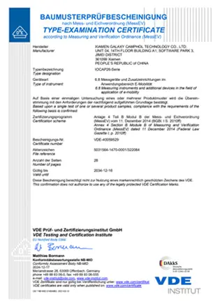 MID VDE PTB - EU legalme trology for billing