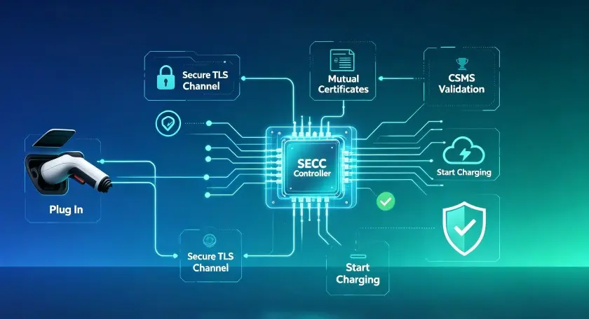 Plug & Charge SECC Controller: How Automatic Authentication Works